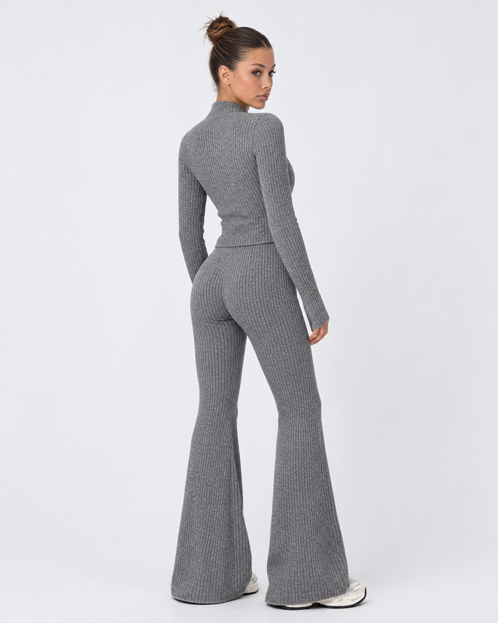 Soft Launch Knit Set — women's knit top, close-up of the fabric and neckline