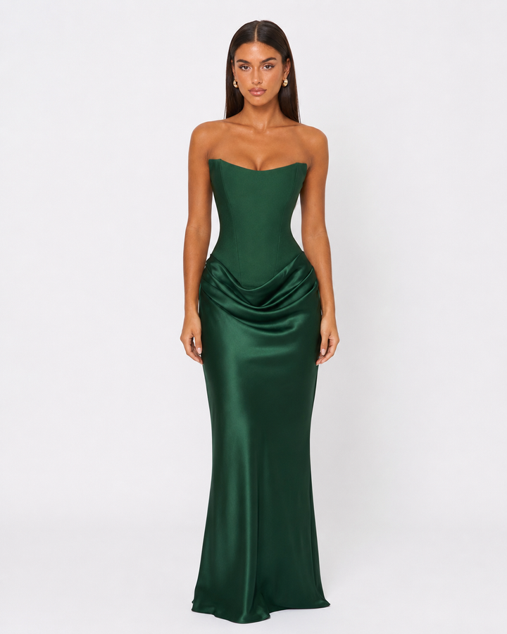 After Midnight Corset Gown - women's gown, skirt detail