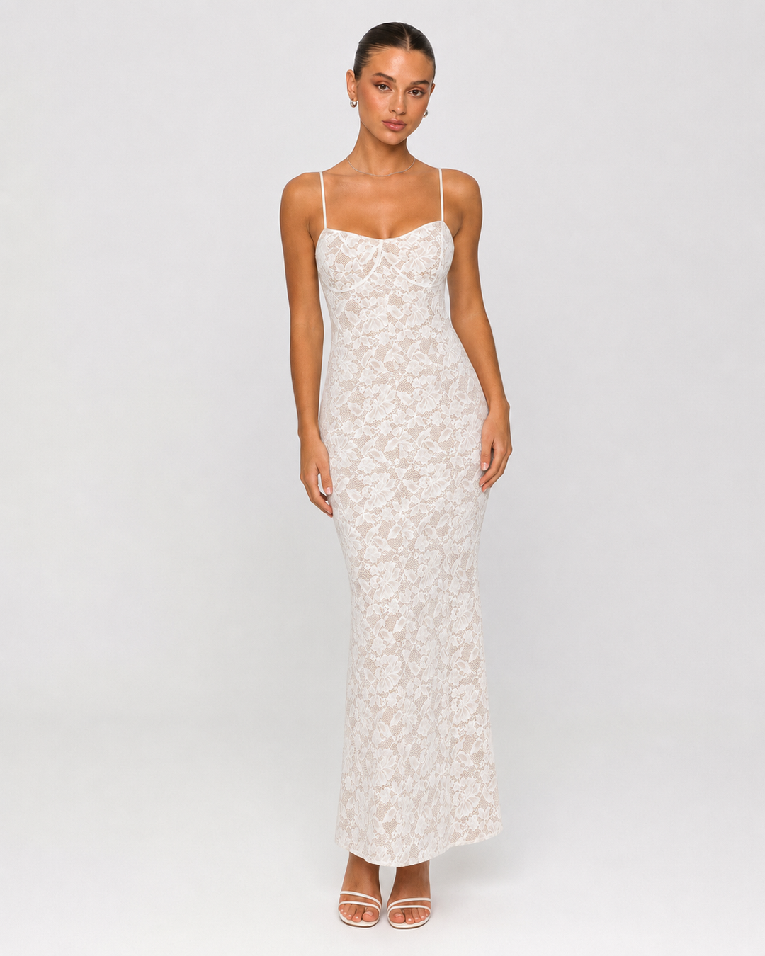Love Story Lace Maxi Dress - women's maxi dress, front view