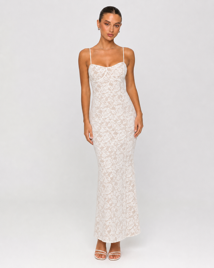 Love Story Lace Maxi Dress - women's maxi dress, front view