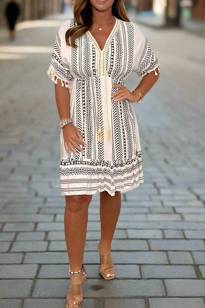 Magdalena Boho Summer Dress — back view