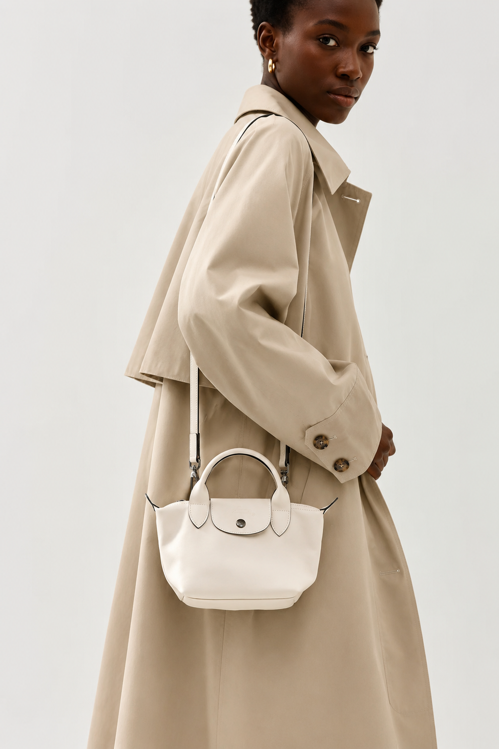 Longchamp Le Pliage Xtra XS Leather Top Handle Bag  Paper Lifestyle