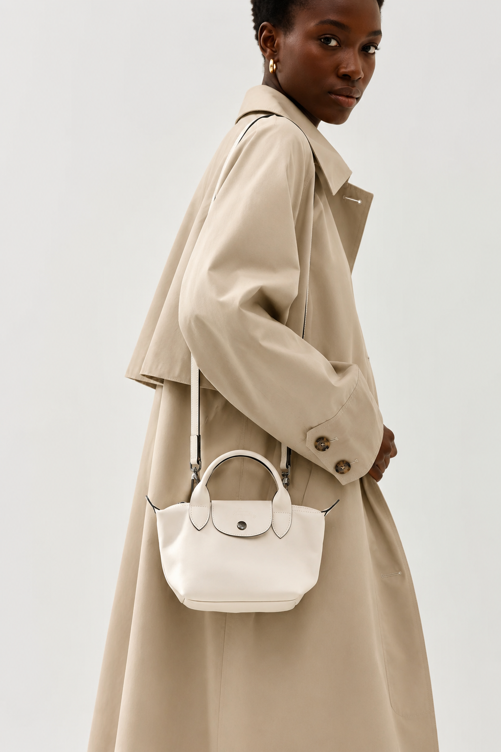 Longchamp Le Pliage Xtra XS Leather Top Handle Bag  Paper Lifestyle
