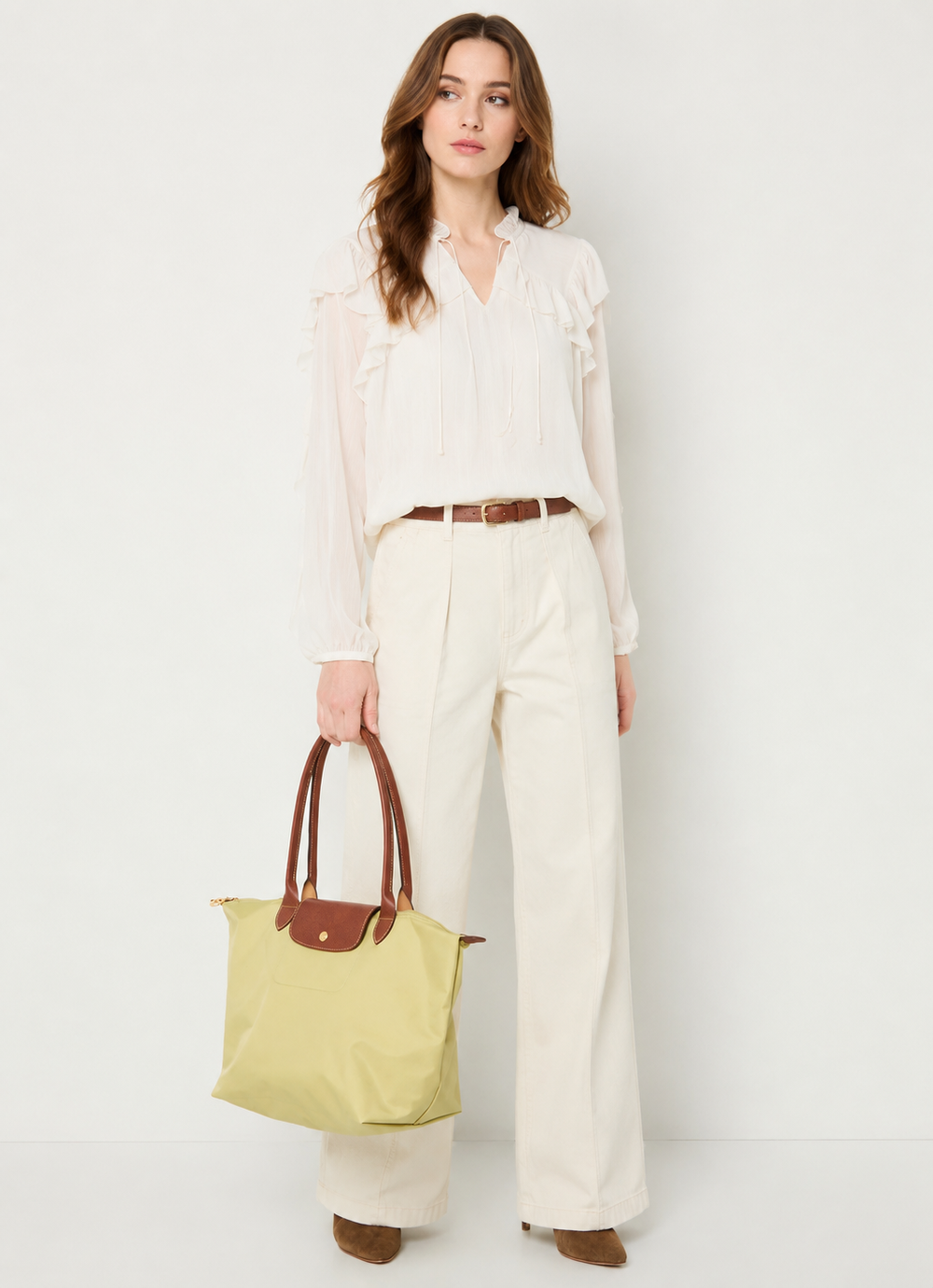 Longchamp Le Pliage Large Tote Pistachio Green street style