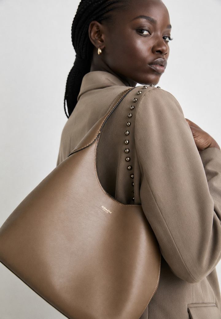 Brooklyn shoulder bag coach dark stone - detail