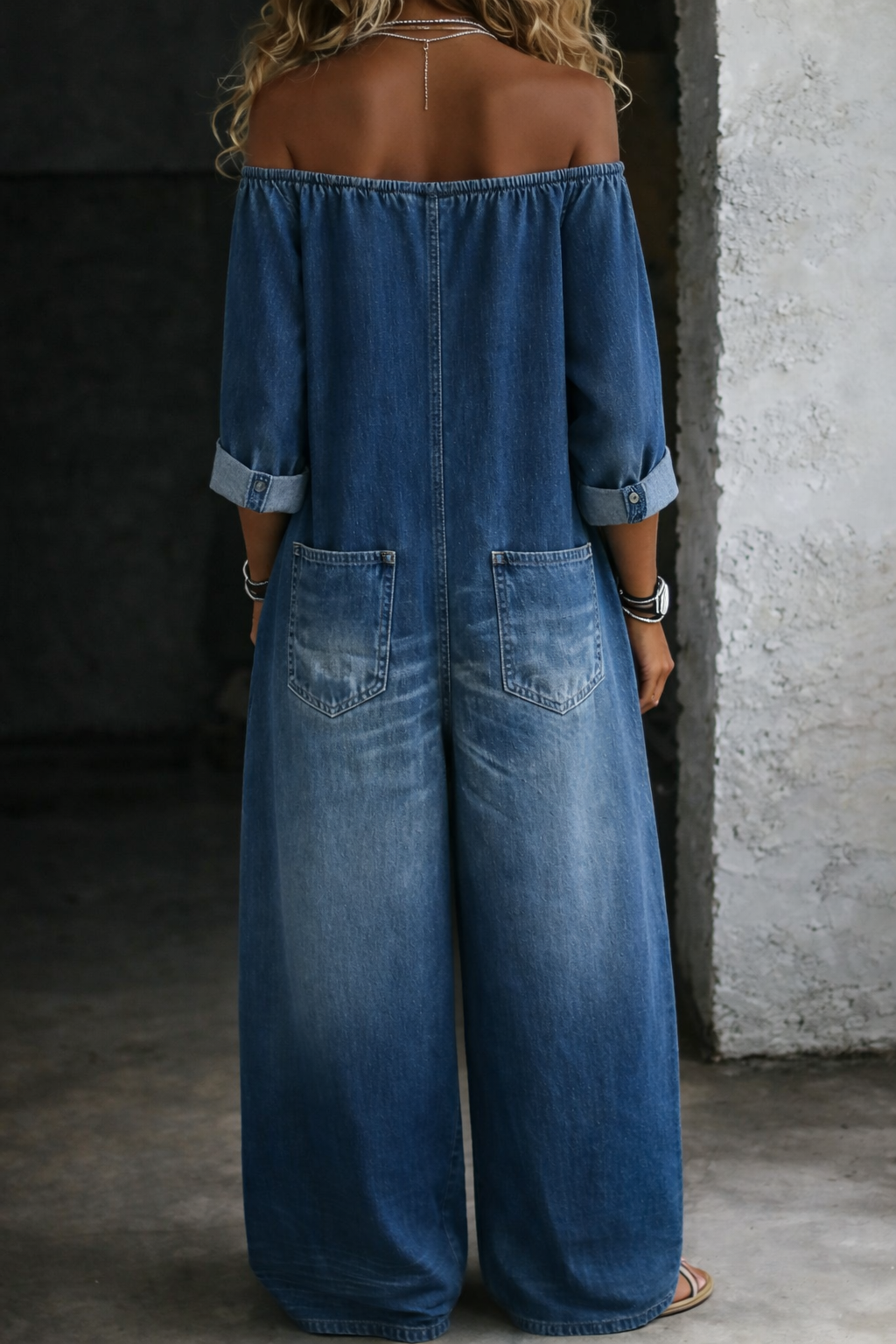 Elena Denim Jumpsuit — product view