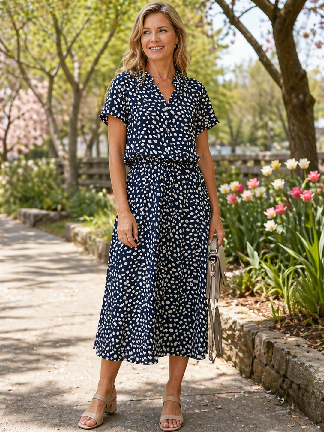 Carola Floral Dress — front view