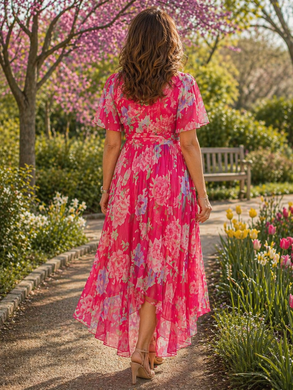 Jessenia Floral Dress — lifestyle shot