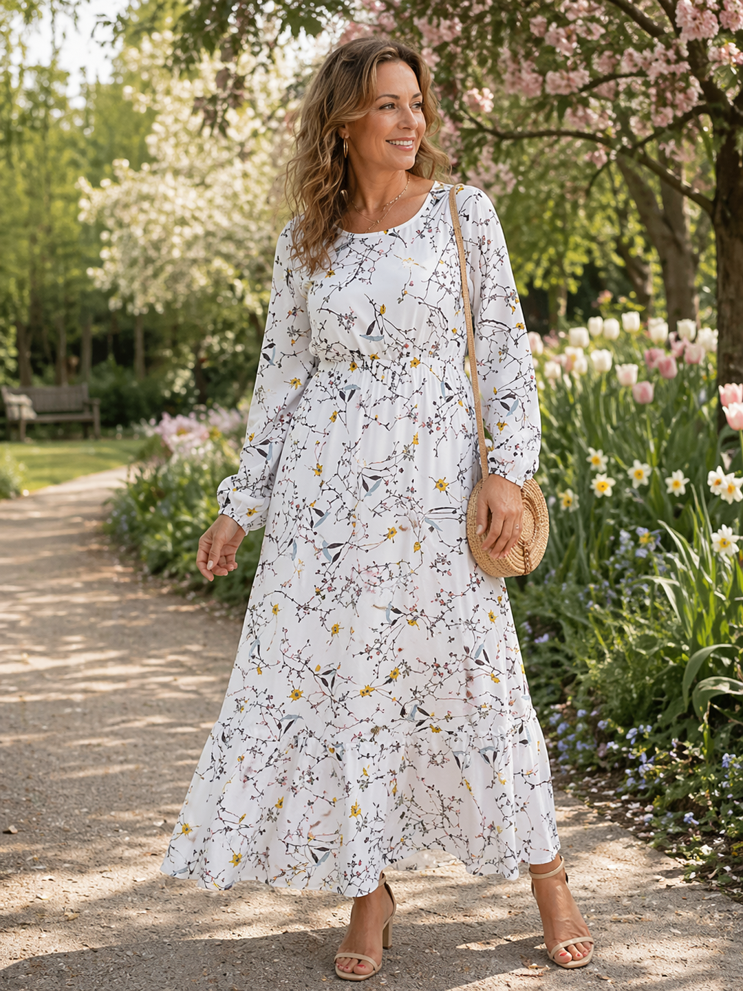 Averill Floral Dress — front view
