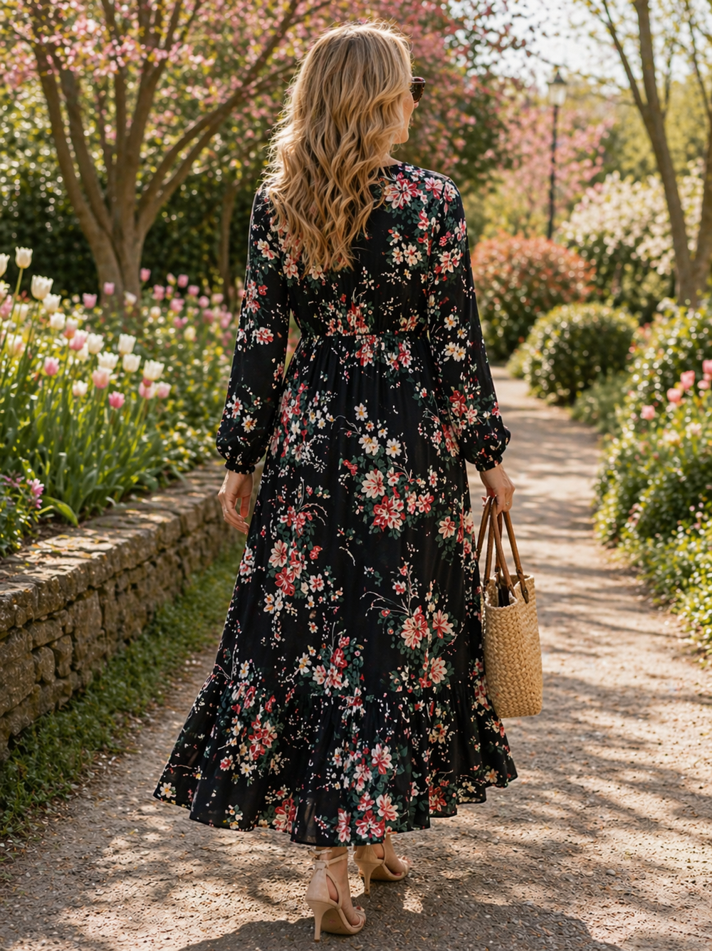 Basilia Floral Dress — lifestyle shot