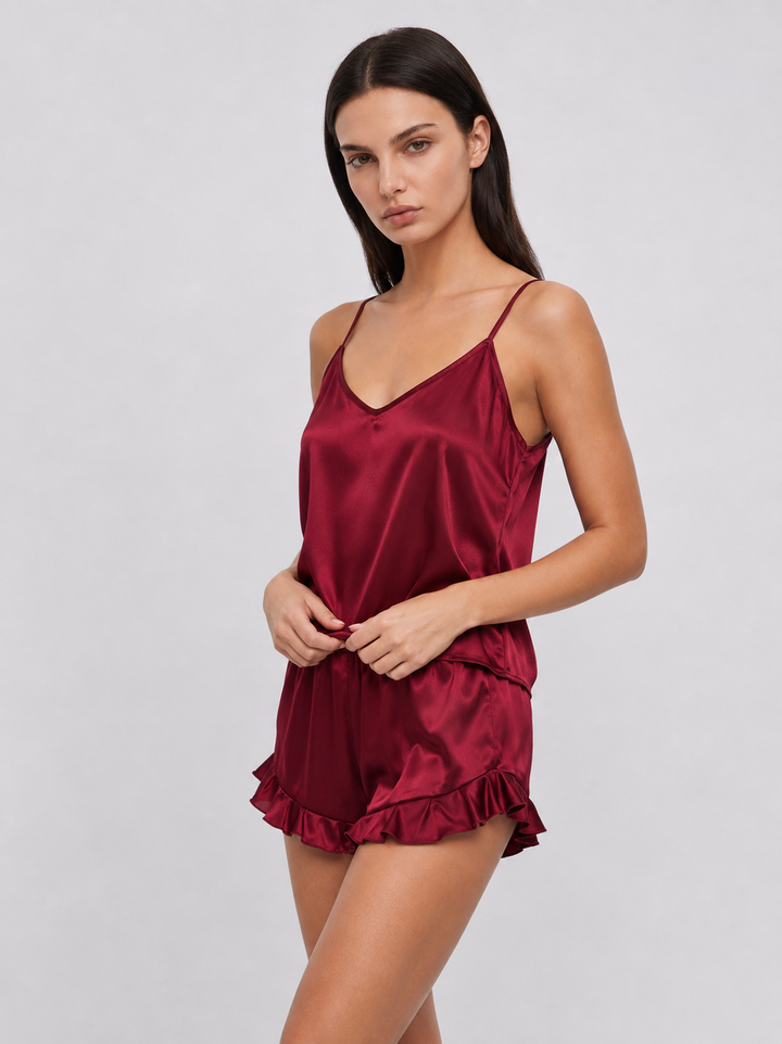 Sweet Dreams Club Set — women's two-piece set, close-up of the fabric and trim