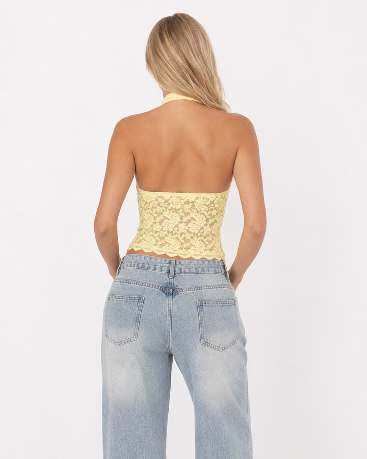 It Girl Lace Halter Top — women's top, color option 3