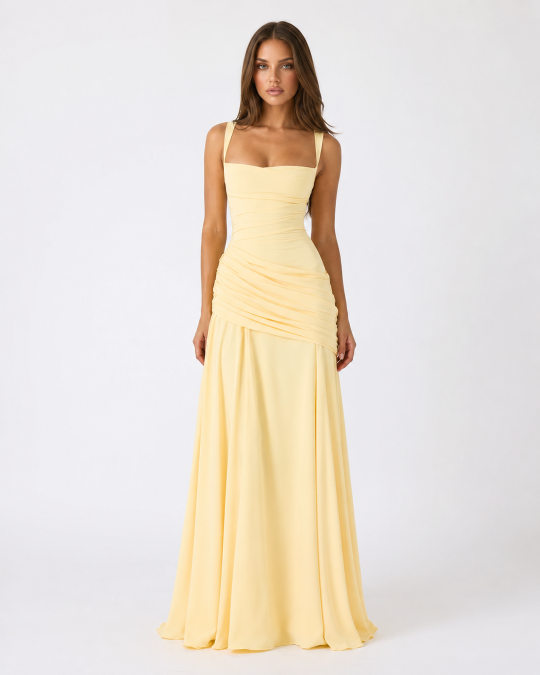 Sculpted Muse Maxi Dress - women's maxi dress, front view