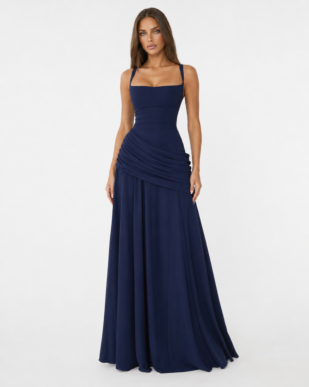 Sculpted Muse Maxi Dress - women's maxi dress, full-length styled look
