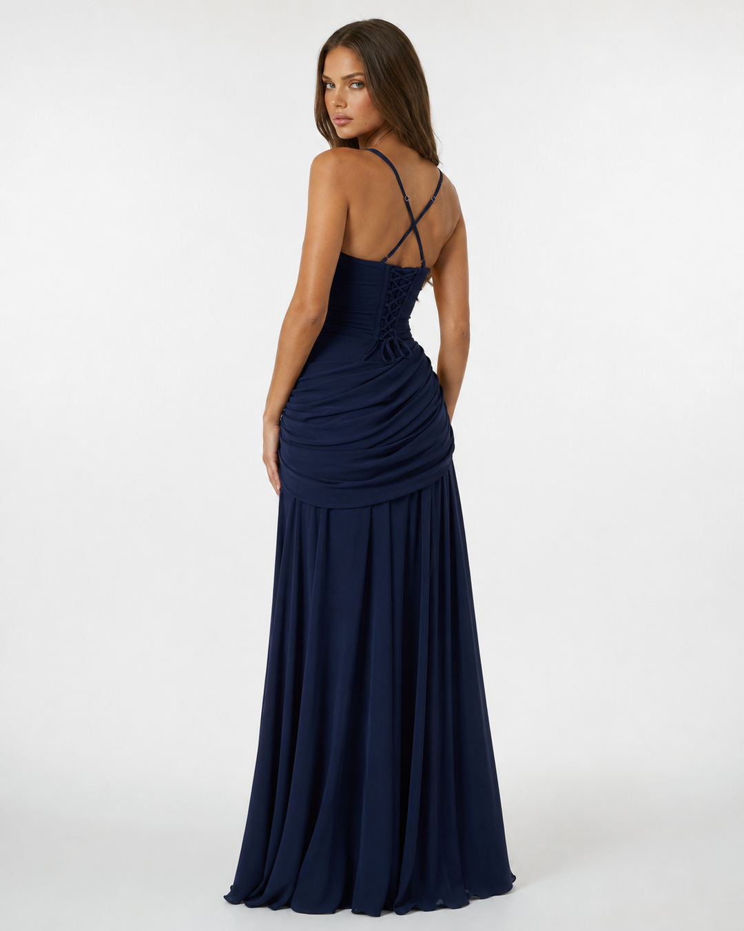 Sculpted Muse Maxi Dress - women's maxi dress, hem detail