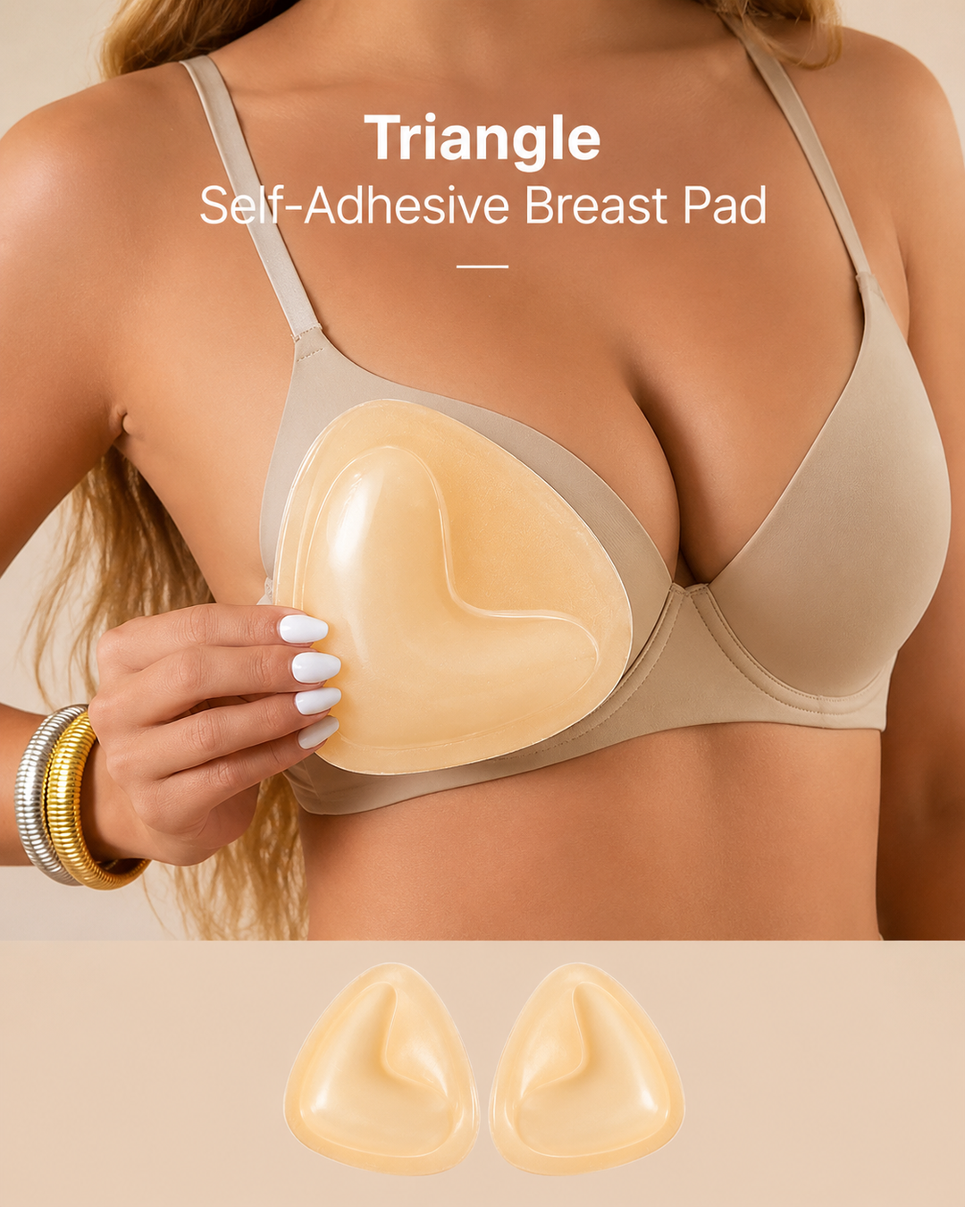 Invisible Lift Pads™ — women's adhesive lift pads, front view