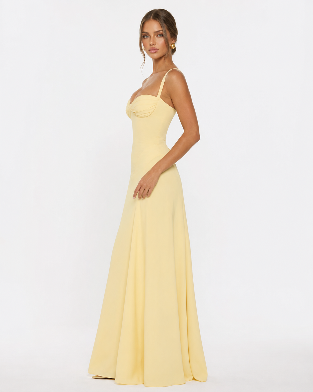 Golden Hour Corset Maxi Dress - women's maxi dress, detail close-up