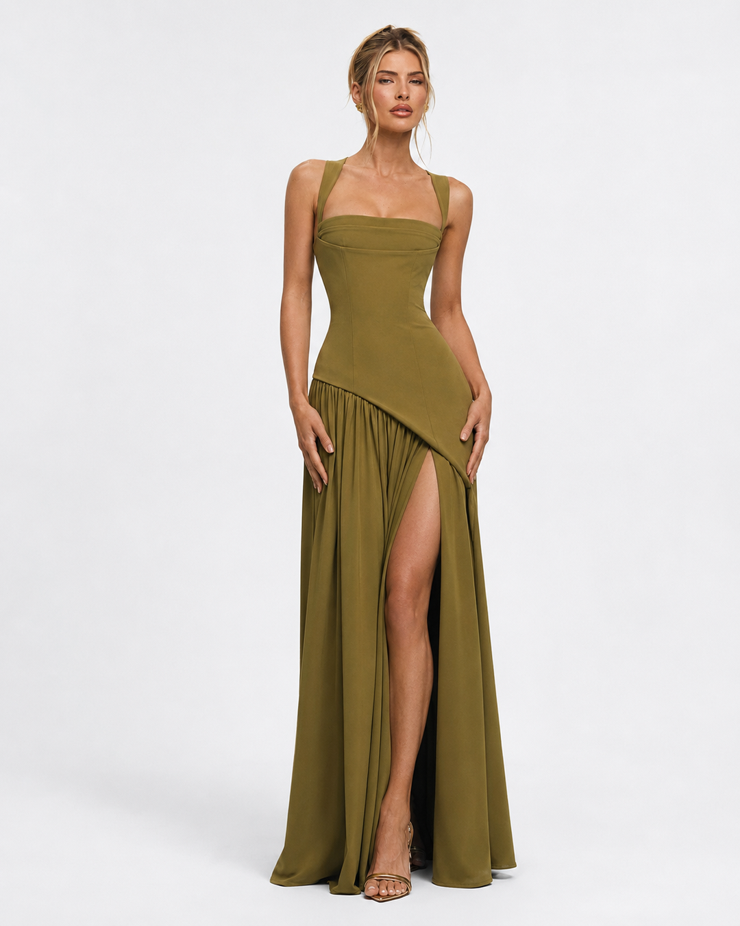 Aria Maxi Dress - women's maxi dress, front view