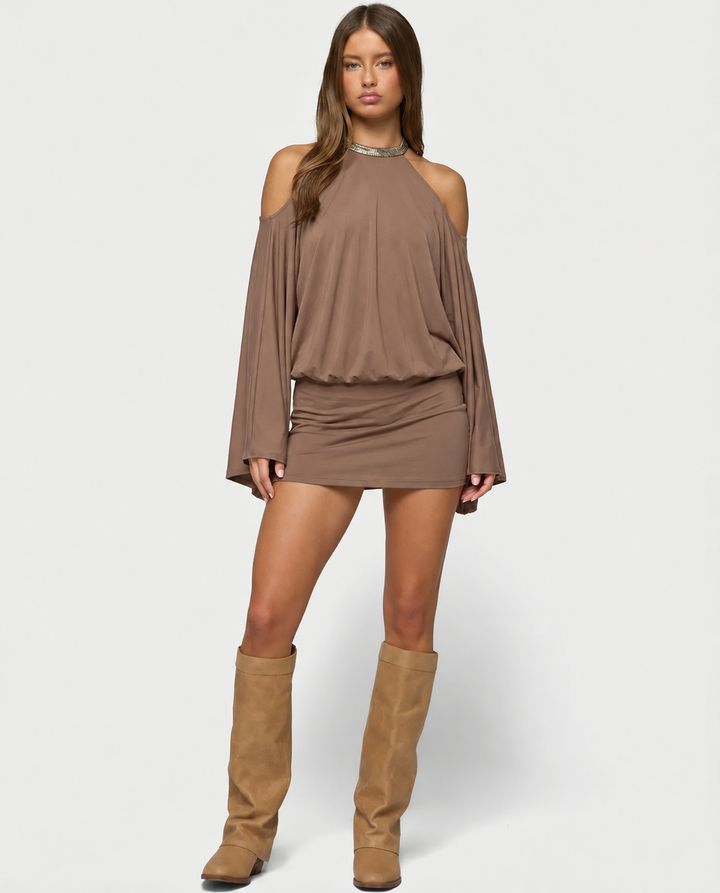 Golden Mirage Dress - women's dress, detail close-up
