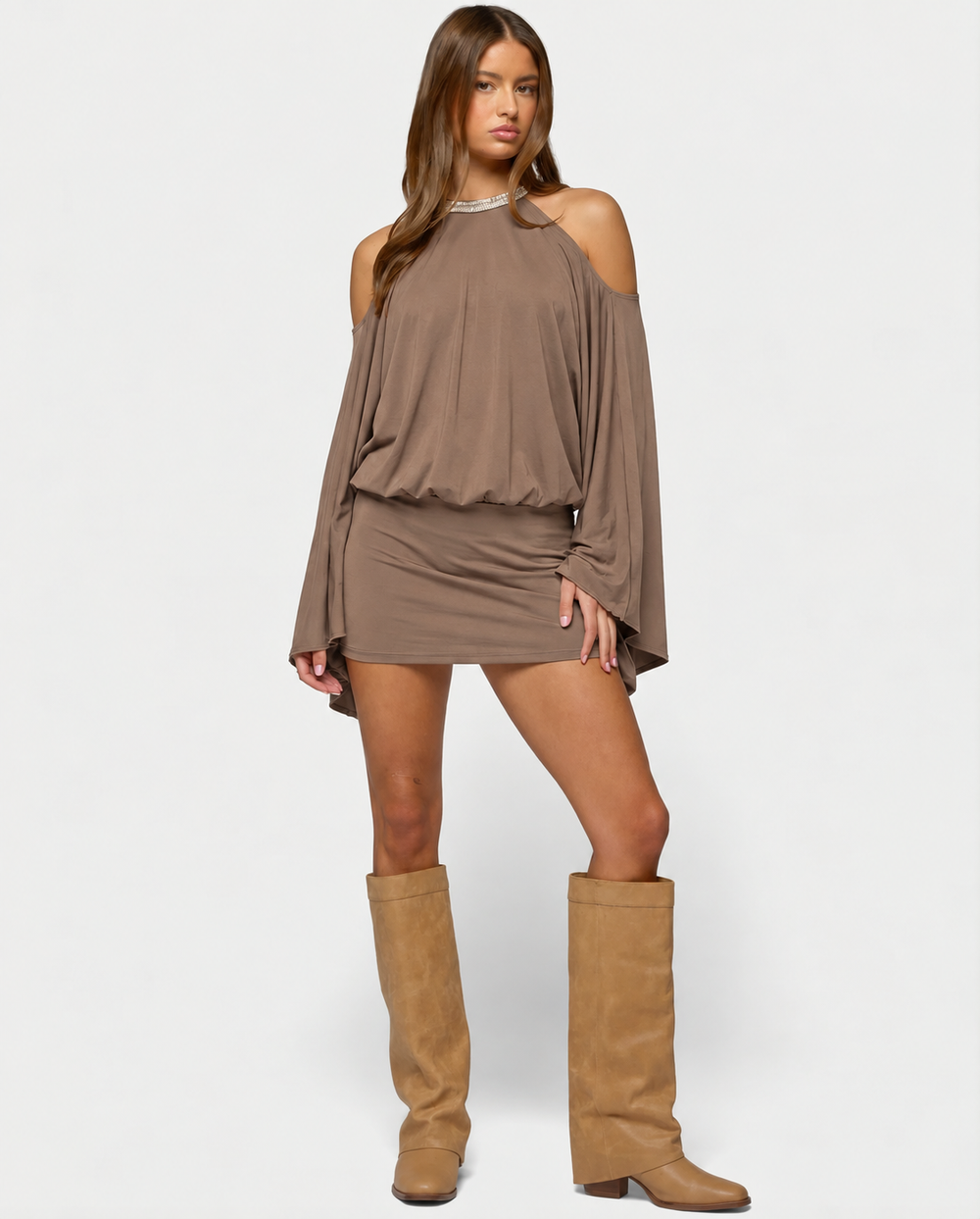 Golden Mirage Dress — women's fashion item, back view