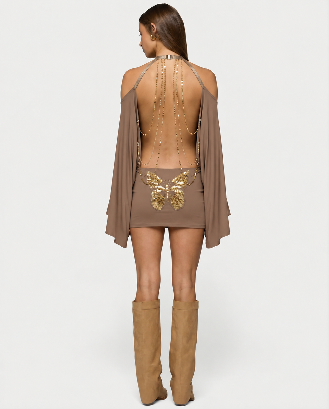 Golden Mirage Dress — women's fashion item, front view