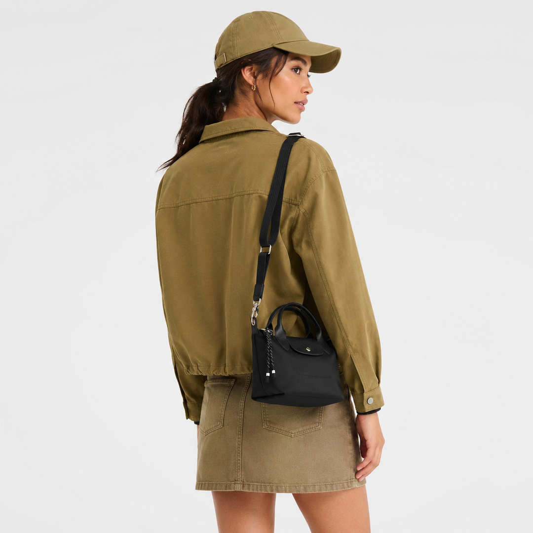 Longchamp Le Pliage Energy XS Crossbody Handbag Black lifestyle