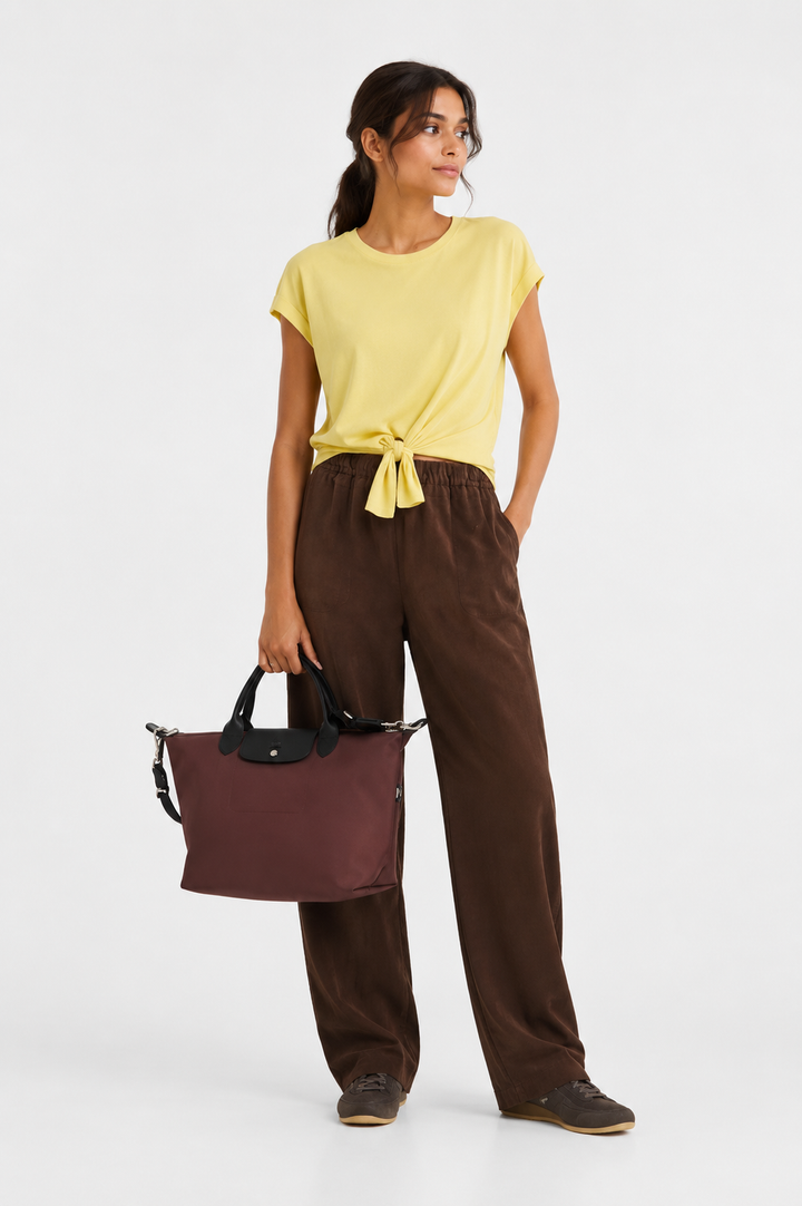 Longchamp Le Pliage Energy L Top Handle Crossbody Bag Cocoa Brown lifestyle
