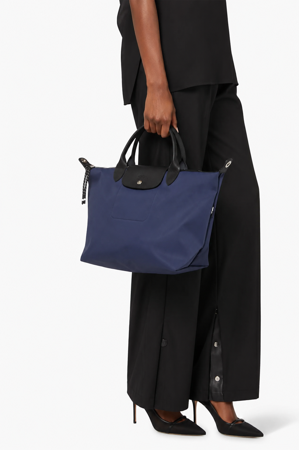 Longchamp Le Pliage Energy L Top Handle Crossbody Bag Ink Blue lifestyle