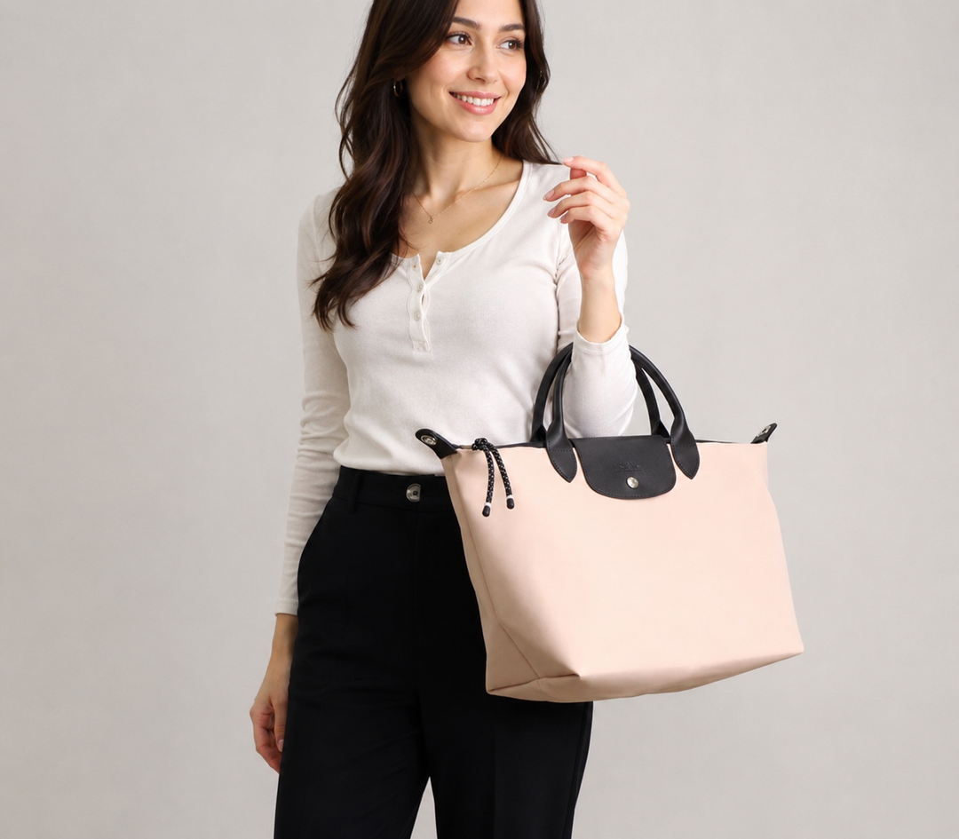 Longchamp Le Pliage Energy L Bag Pink — lifestyle