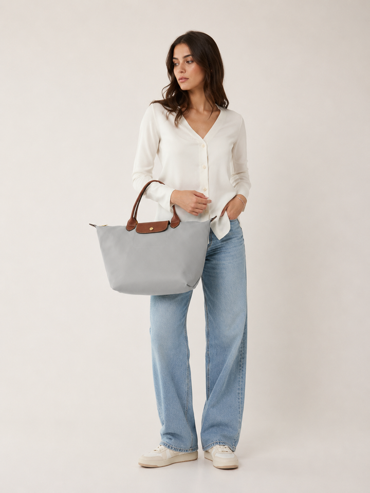 Longchamp Le Pliage Steel Tote Bag steel Lifestyle