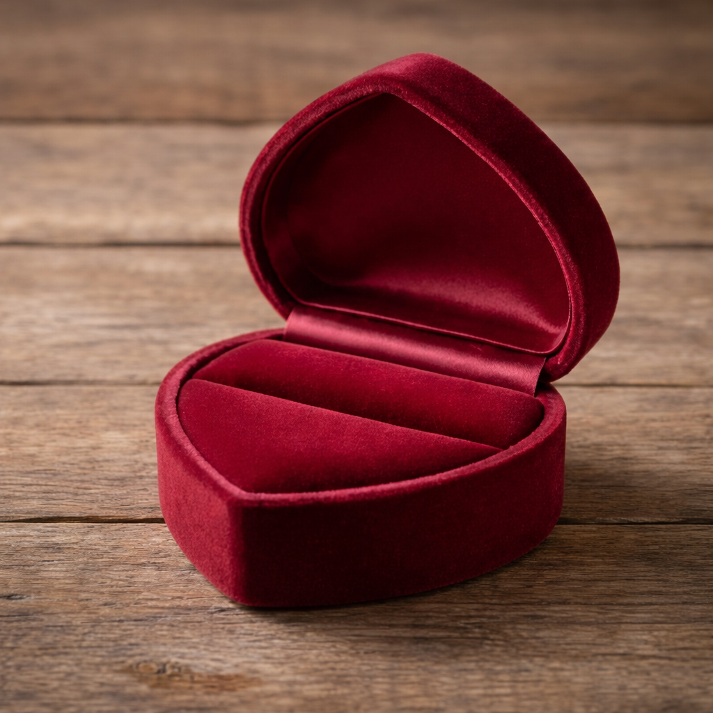 Luxurious Heart-Shaped Ring Box