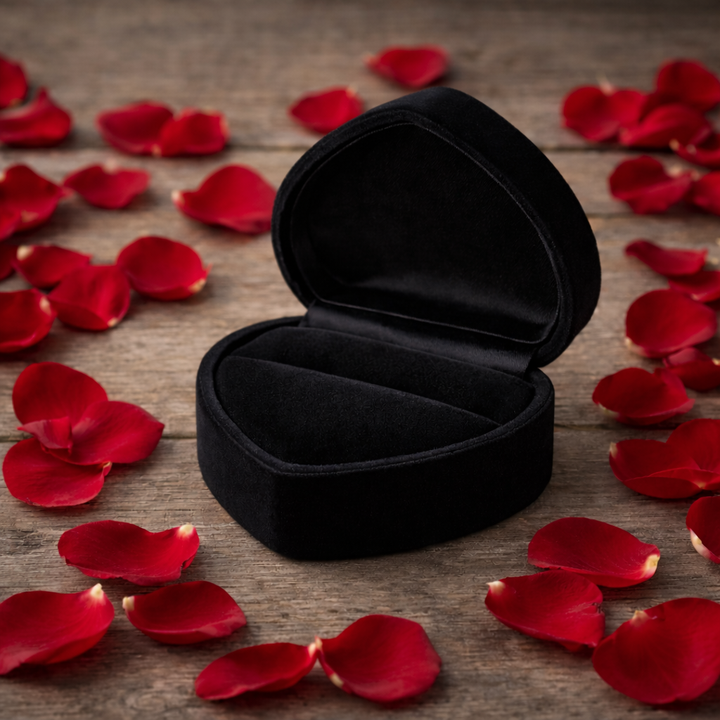 Luxurious Heart-Shaped Ring Box