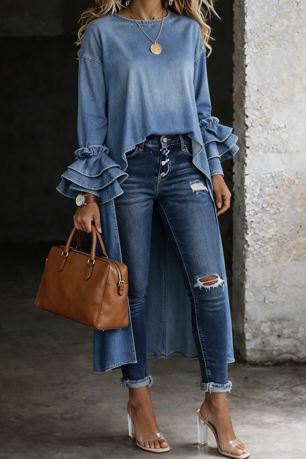 Ashley Denim Shirt — detail view
