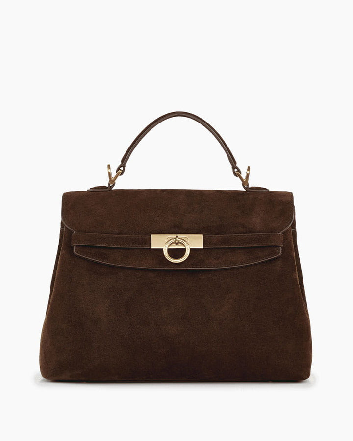 Chic City Daytime Suede Top Handle Satchel
