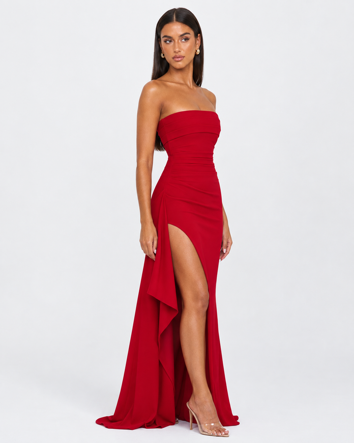 After Dark Maxi Dress — women's dress, close view of the hem