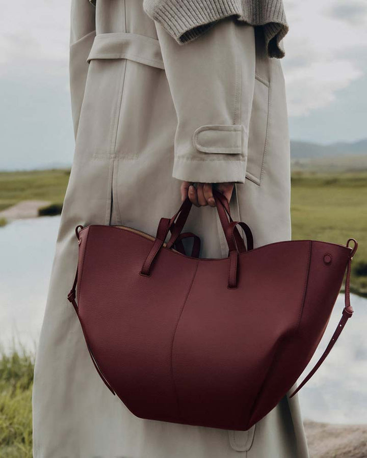 Cyme Textured Leather Tote Bag