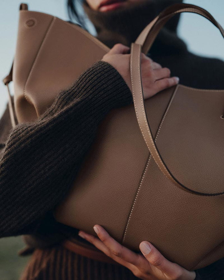 Cyme Textured Leather Tote Bag