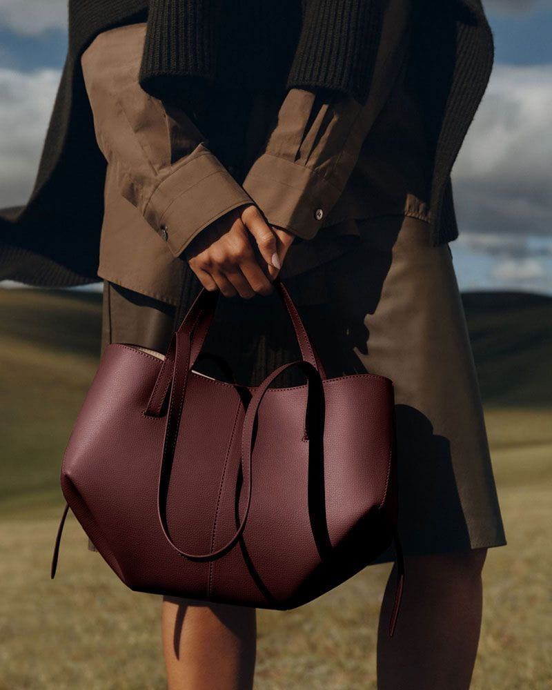 polene bag – Cyme Mini textured leather