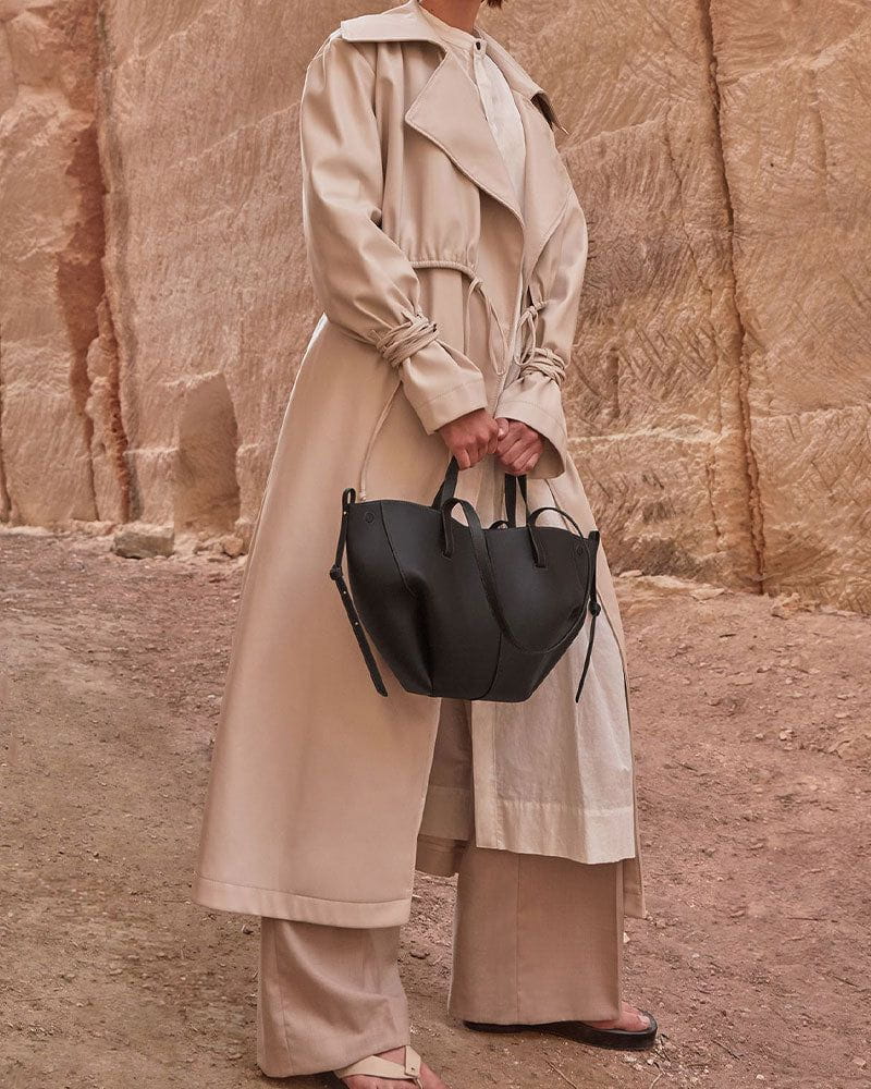 polène cyme bag – textured leather handbag