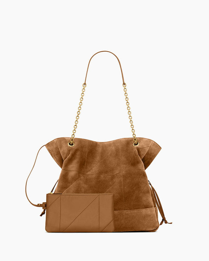 Women's Parisian Chic Slouchy Suede Shopper