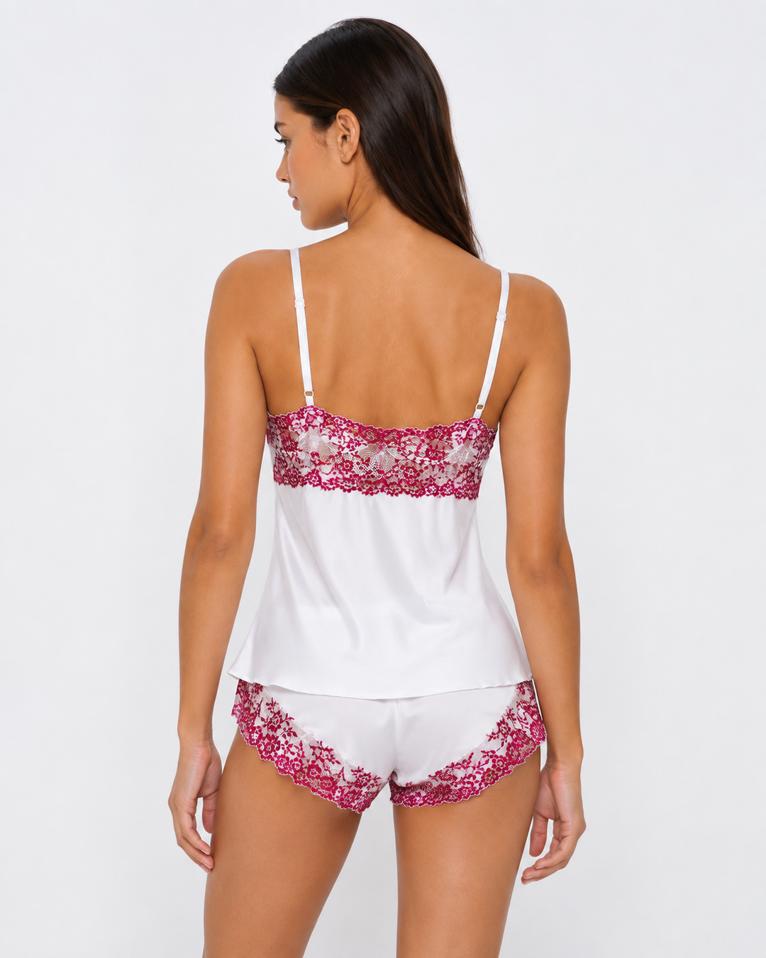 Love Language Lace Set — women's lace sleepwear set, detail of the stitching and finish