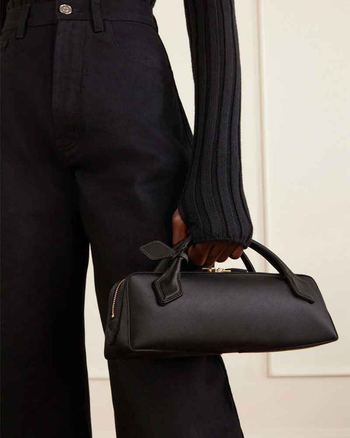 Evening Ready Satin Mini Top Handle Clutch