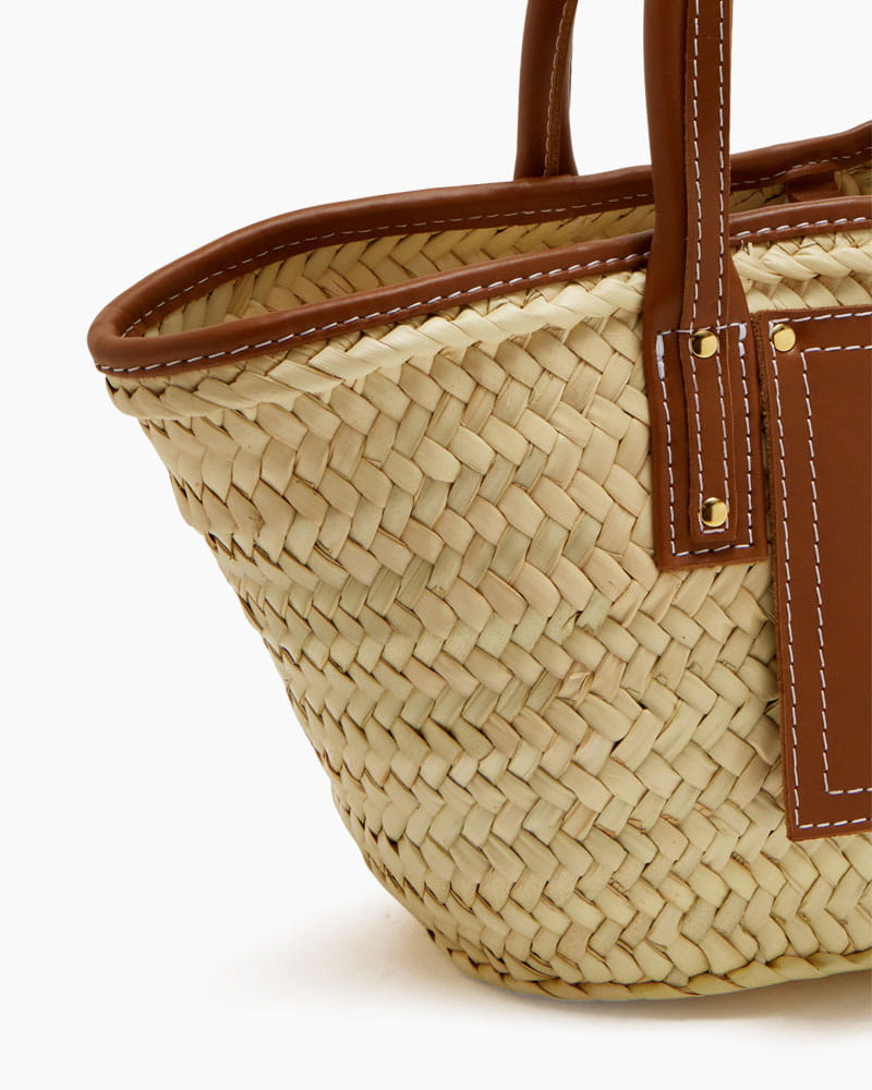 Chic Summer Picnic Woven Top Handle Bag
