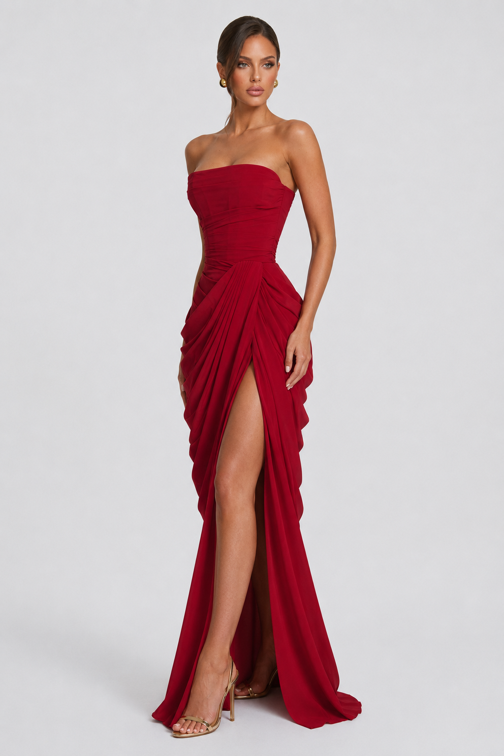 Main Character Drape Gown - women's gown, bodice detail
