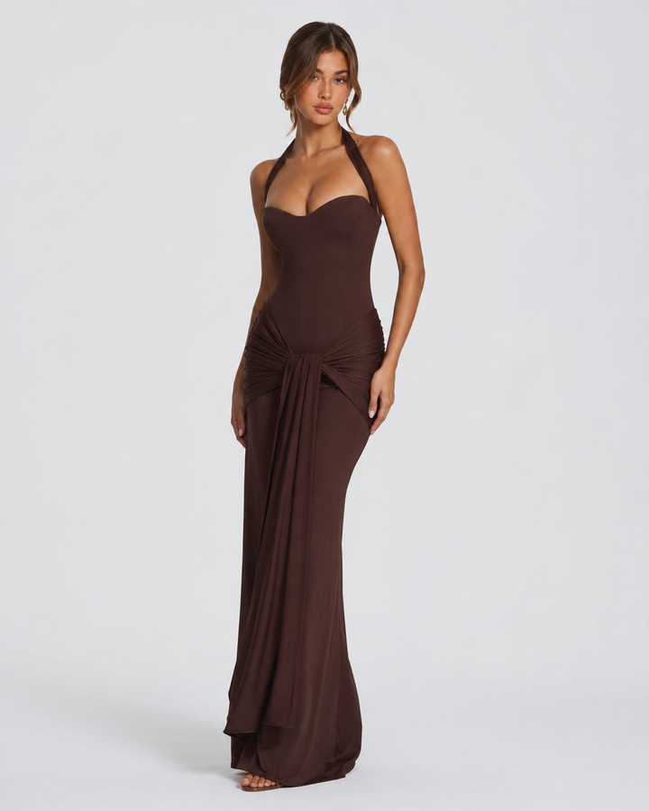 Midnight Hour Maxi — women's maxi dress, three-quarter angle