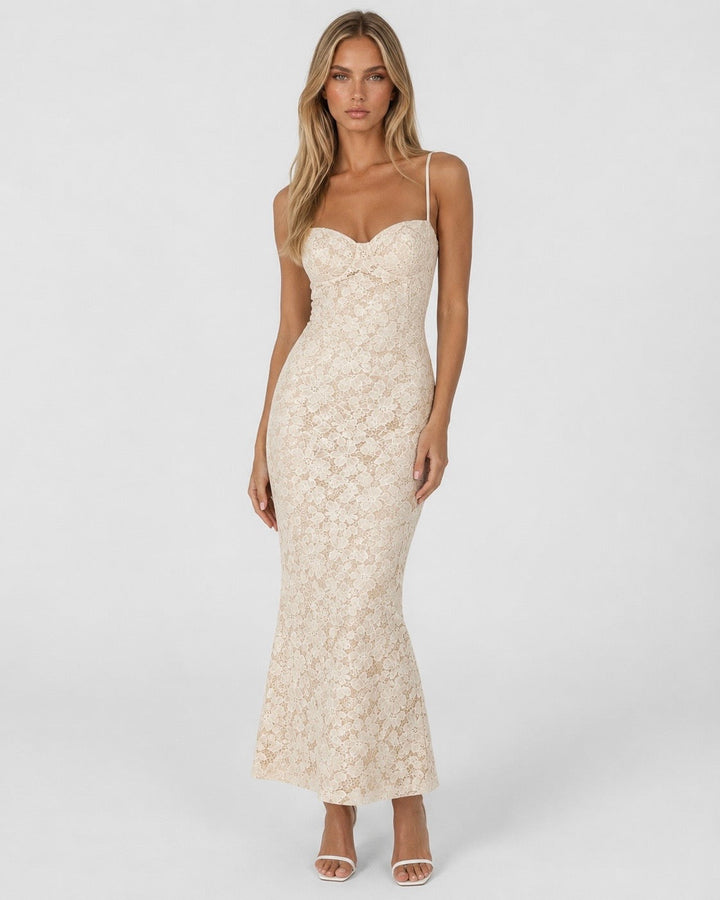 Love Story Lace Maxi Dress - women's maxi dress, full-length styled look