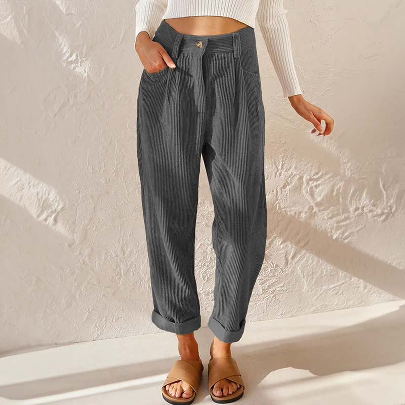 Mina Corduroy Pants — front view