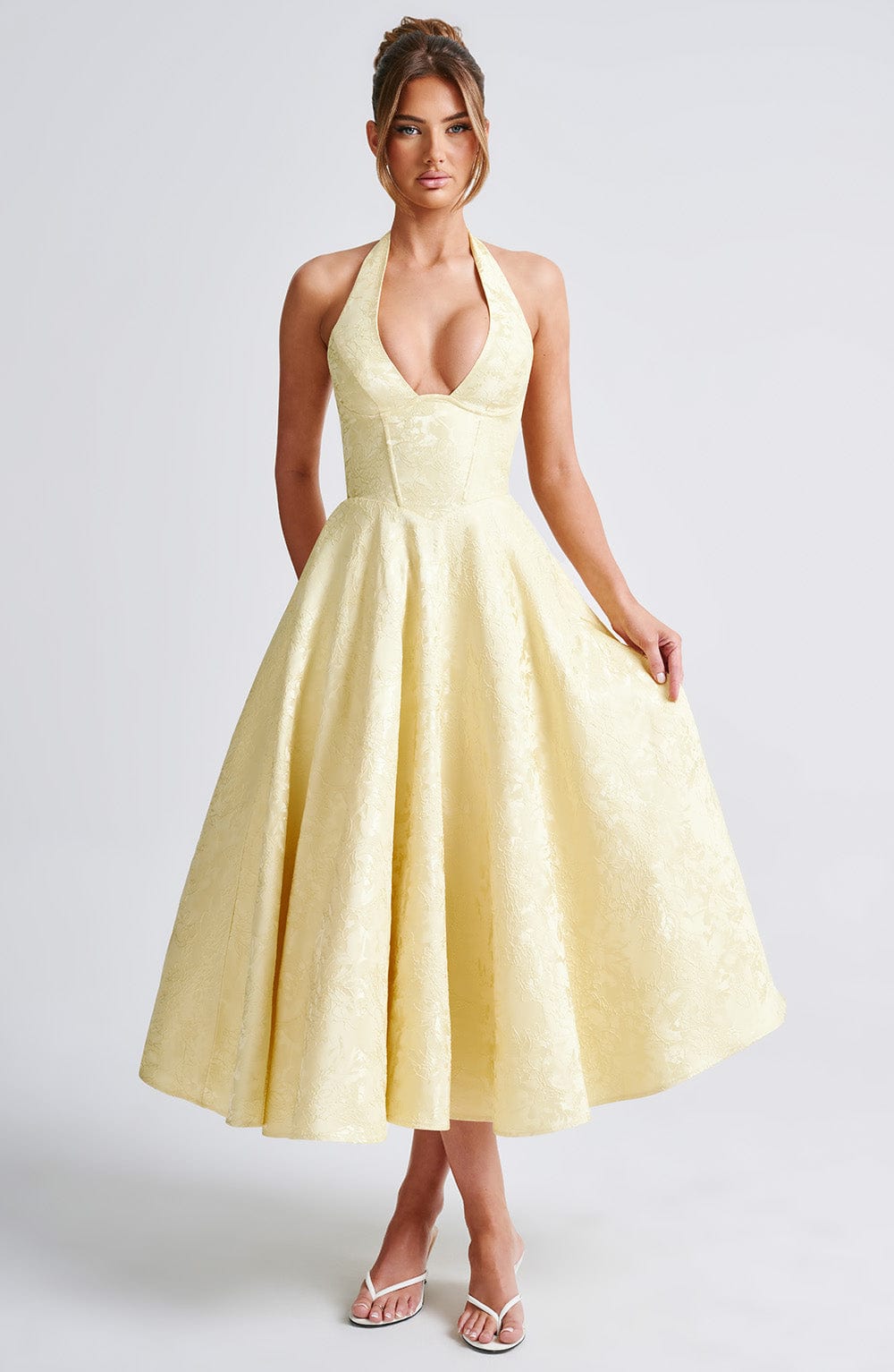 Tilly Midi Dress halter neck detail