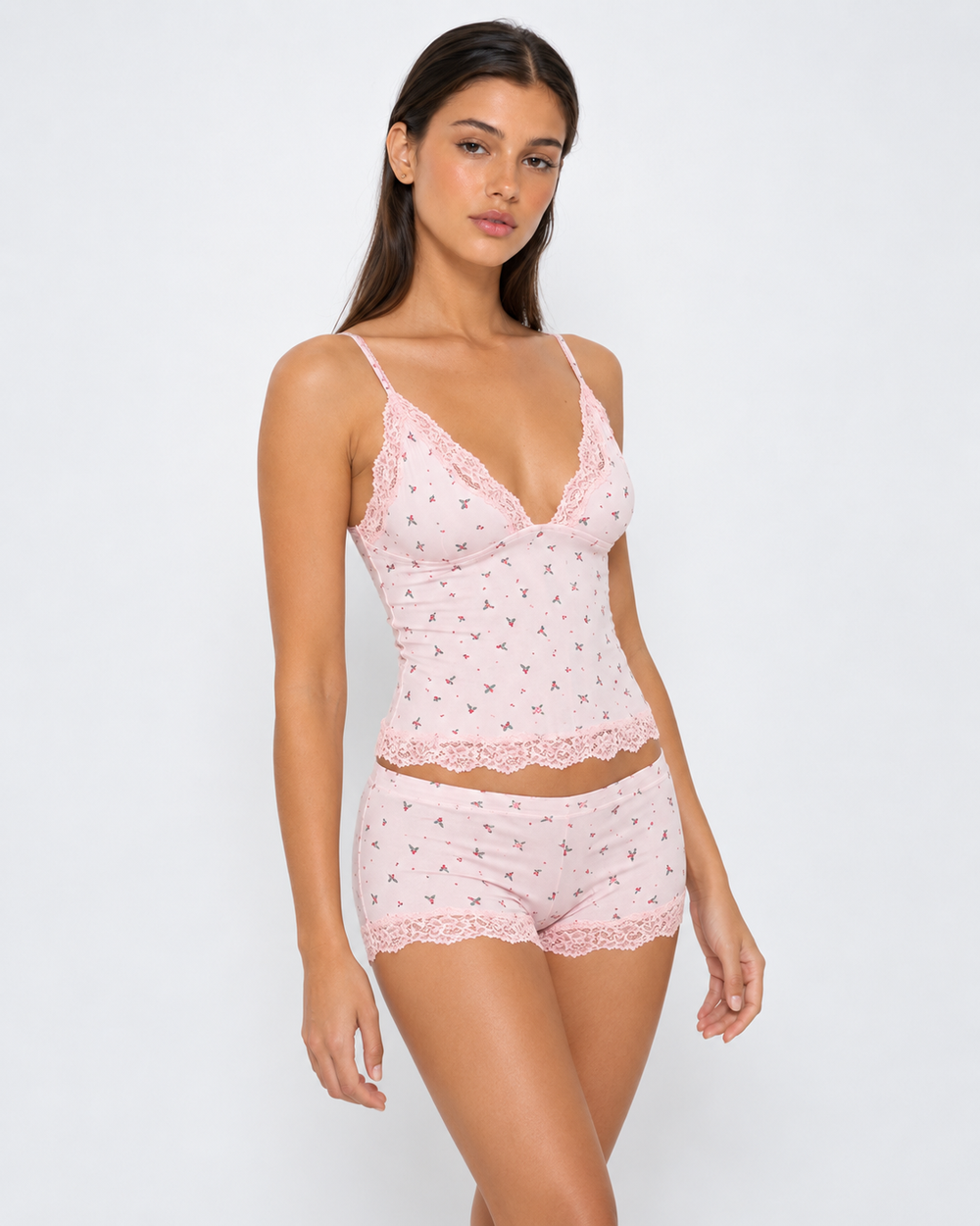 Sweet Dreams Lace Set — women's lace sleepwear set, back view