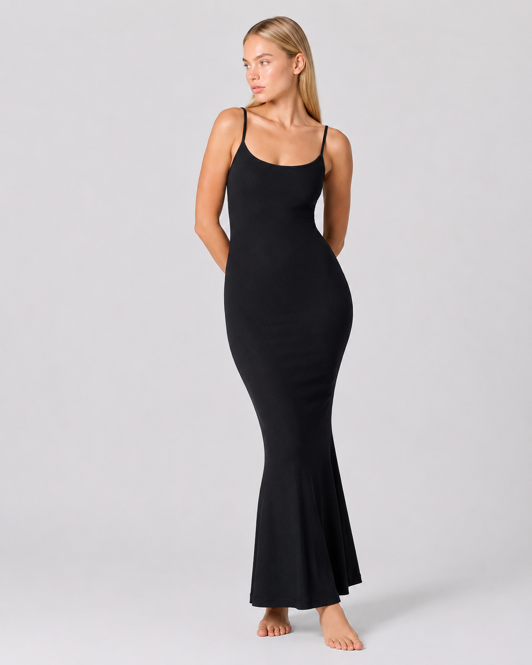Second Skin Maxi Dress - women's maxi dress, side view